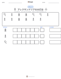 アレクサンドリアの大灯台 の印刷可能ワークシートプレビュー