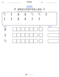 알렉산드리아의 파로스 등대 인쇄 가능한 워크시트 미리보기