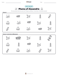 Pharos of Alexandria printable worksheet preview