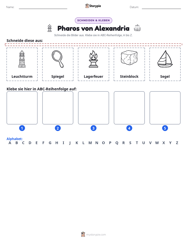 Schneiden & Einfügen Alphabet