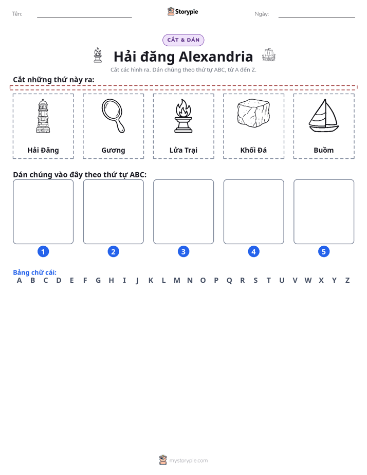 Cắt & Dán Chữ Cái