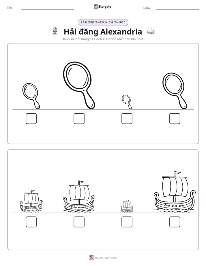 Thứ Tự Kích Thước