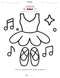 Ballet coloring page for kids