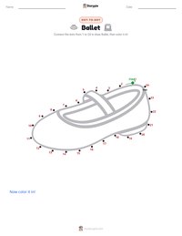 Ballet printable worksheet preview