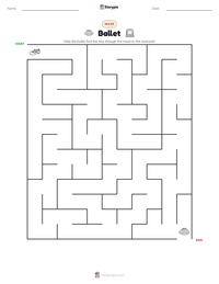 Ballet printable worksheet preview