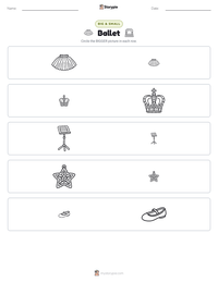 Ballet printable worksheet preview