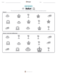 Ballet printable worksheet preview