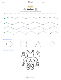 Ballet printable worksheet preview