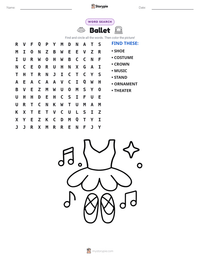Ballet printable worksheet preview