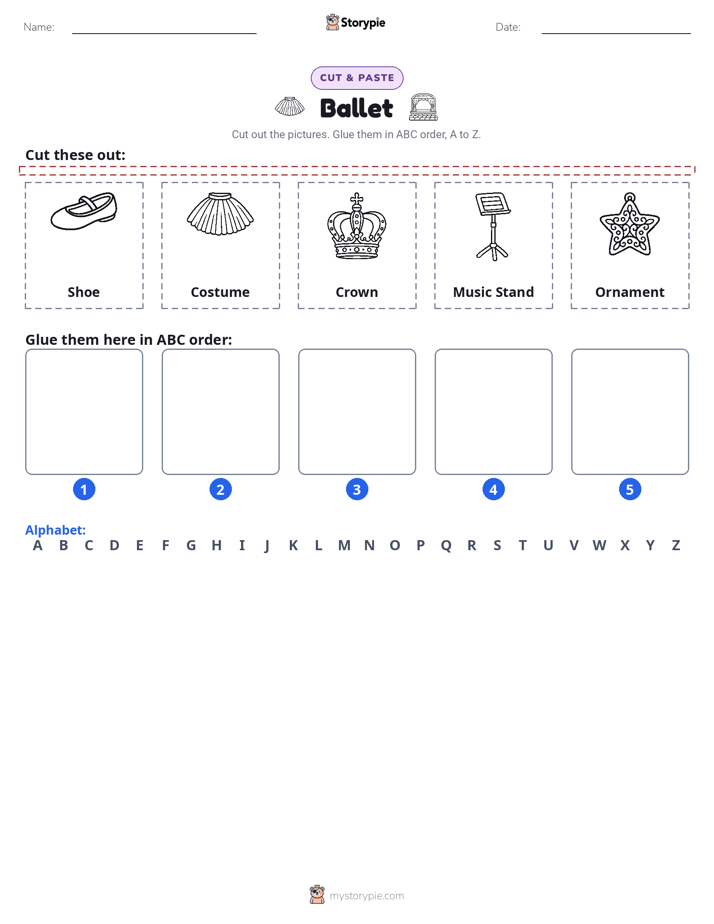 Cut & Paste Alphabet