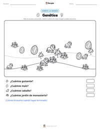 Vista previa de la hoja de trabajo imprimible de Genética