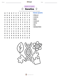 Anteprima della scheda stampabile di Genetica