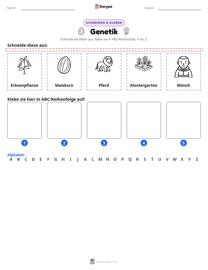 Schneiden & Einfügen Alphabet