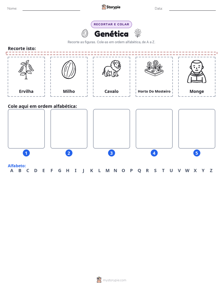 Recortar & Colar Alfabeto