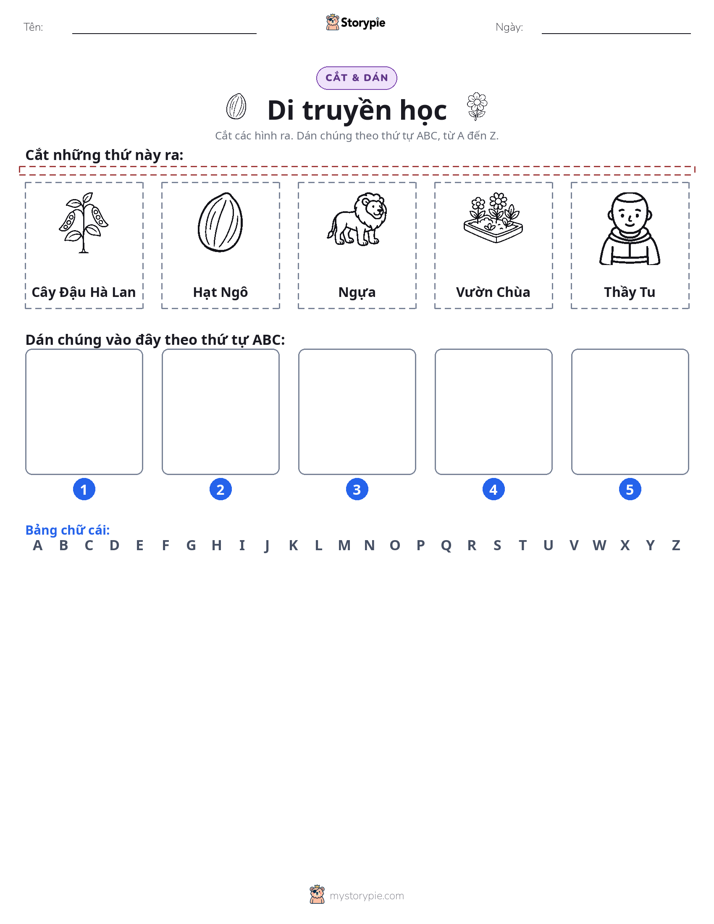 Cắt & Dán Chữ Cái