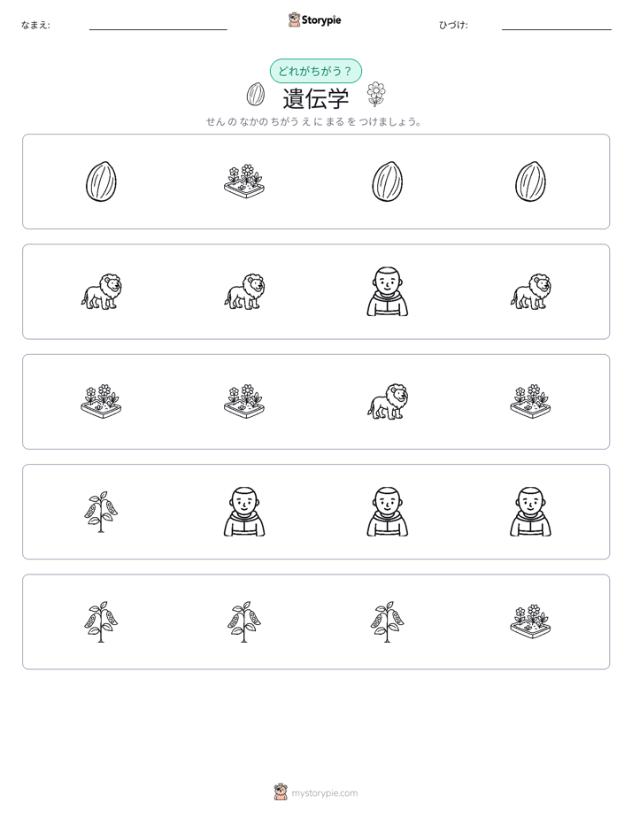 異なるものを見つけよう