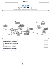 Louis XIV printable worksheet preview