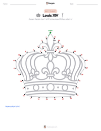 Louis XIV printable worksheet preview