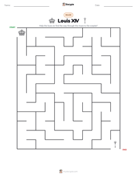 Louis XIV printable worksheet preview