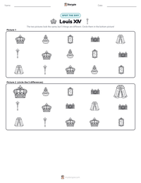 Louis XIV printable worksheet preview