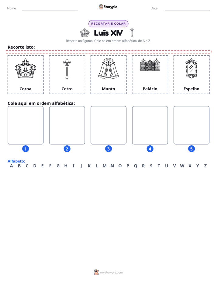Recortar & Colar Alfabeto