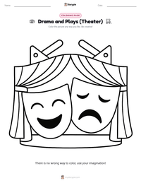 Drama and Plays (Theater) coloring page for kids