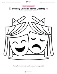 Página para colorear de Drama y Obras de Teatro (Teatro) para niños