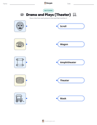 Drama and Plays (Theater) printable worksheet for kids