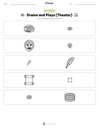 Drama and Plays (Theater) printable worksheet preview