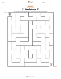 Sophokles druckbare Arbeitsblatt Vorschau