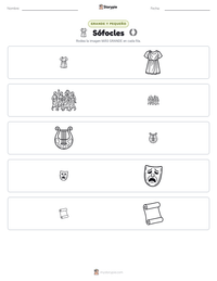 Vista previa de la hoja de trabajo imprimible de Sófocles
