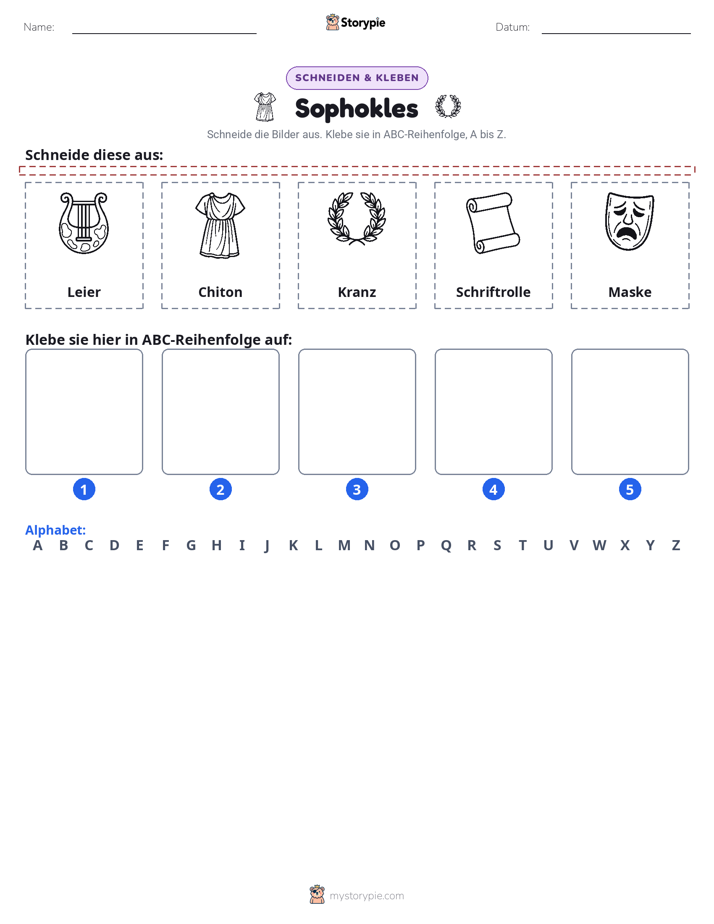 Schneiden & Einfügen Alphabet