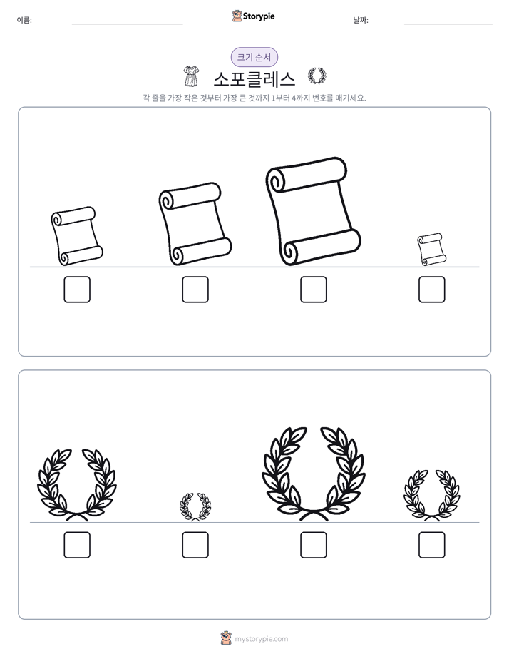 크기 순서