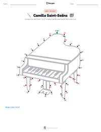 Camille Saint-Saëns printable worksheet preview
