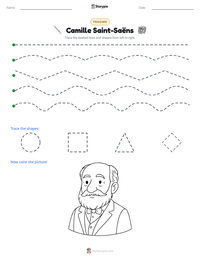 Camille Saint-Saëns printable worksheet preview