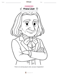 Franz Liszt printable worksheet preview