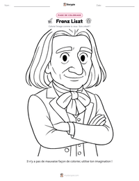 Aperçu de la feuille de travail imprimable Franz Liszt
