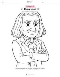 Franz Liszt yazdırılabilir çalışma sayfası önizlemesi