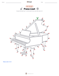 Franz Liszt printable worksheet preview