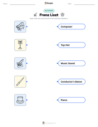 Franz Liszt printable worksheet preview