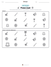 Franz Liszt printable worksheet preview