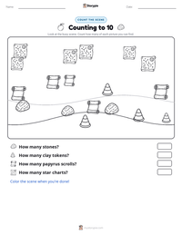 Counting to 10 printable worksheet preview