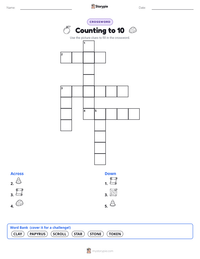Counting to 10 printable worksheet preview