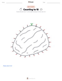 Counting to 10 printable worksheet preview