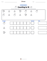 Counting to 10 printable worksheet preview