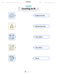 Counting to 10 printable worksheet for kids