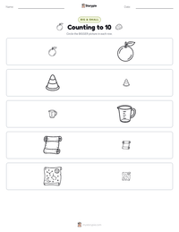 Counting to 10 printable worksheet preview