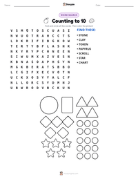 Counting to 10 printable worksheet preview