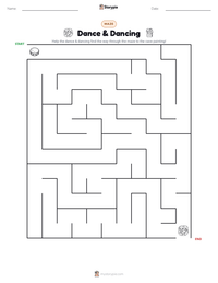 Dance & Dancing printable worksheet preview