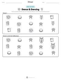 Dance & Dancing printable worksheet preview